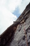 Marmolada, face sud, via Fortuna, passage clé