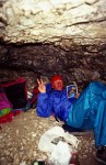 Marmolada, face sud, via Fortuna, la grotte qui nous a sauvé la vie