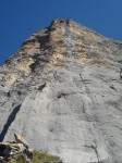 Le superbe pilier "Excalibur", la Blaue lagune remonte la coulée bleue du milieu.