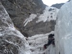 Kandersteg, rechter "Almenalpfall", 2e longueur, décembre 2009