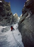 Le célèbre "Supercouloir" au Mont-Blanc du Tacul