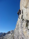 Du superbe granite avec la voie "Danielli Pohl", poncione di Ruino, Tessin