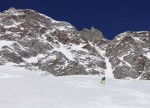 Sur la crête qui sépare le Marinelli du glacier du Nordend