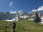 Envers du Mont-Blanc et refuge Monzino