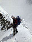 Arête du Brouillard en direction du sommet du Mont-Blanc