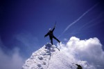 Descente de l Arête du Lion, 2001, sur le Pic Tyndall