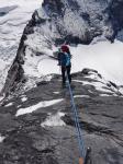 Arête de Mittelegi, août 2018, descente de l arête sud