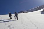 Descente de l Alphubeljoch (VS) à la corde courte