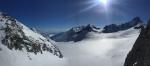 de la Gemschlike à l Oberaarjoch, à droite, le Finsteraarhorn