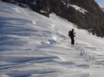 Les zastrugis indiquent la direction du vent qui a été ici très violent