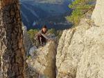 Evelyn, quelque part dans le Pichou en montant sur la côte
