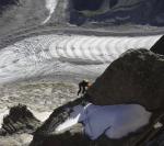 Envers des Aiguilles / Grépon, Le soleil a rendez-vous avec la lune