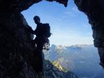 Punta Civetta, la voie Aste Suzatti, la Marmolada en toile de fond