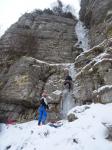 23.01.2022, Loïc dans le départ de la cascade de l éboulement, Gorges de Court