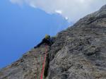 Le passage clé, une fissure en bon 6b+