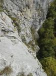 Gorges du Pichoux, voie droite, la fissure parfaite.