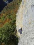 Gorges du Pichoux, voie gauche, fin de la 2e