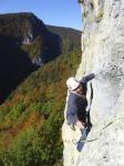 Gorges du Pichoux, voie gauche, fin de la 2e