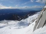 Patagonie 2016 - 2017, passage de la rimaye de la voie "Amy", Aiguille Guillaumet