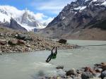 Patagonie 2016 - 2017, tyrolienne au Laguna Torre