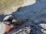 Eiger, Löcherspiel, la sortie