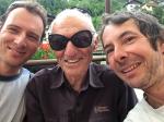 Rencontre avec le légendaire Hugo Weber dans les Dolomites en 2019 en compagnie de Matt.