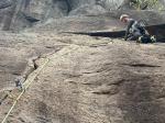 A l escalade, Val David, Mont King, "le Sceptre"