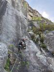 Weir, Mont Larose, le départ de "Ligne jaune", belle classique pas trop dure, vite envoyée