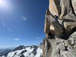 Aiguilles Dorées, rappel du dièdre Copt