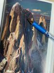 Le stylo montre l endroit de notre nuit chaotique du 2 au 3 janvier 2014 dans la Supercanaletta du Fitz Roy