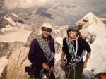 Sommet du Weisshorn avec Renata, après l arête Young, août 2001