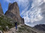 Dolomites 2023, avec Antoine en direction du Spigolo Giallo, de la Cima Piccola