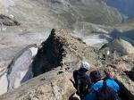 On voit l intégralité de la descente, cabane Rothorn, Trift, Zermatt...